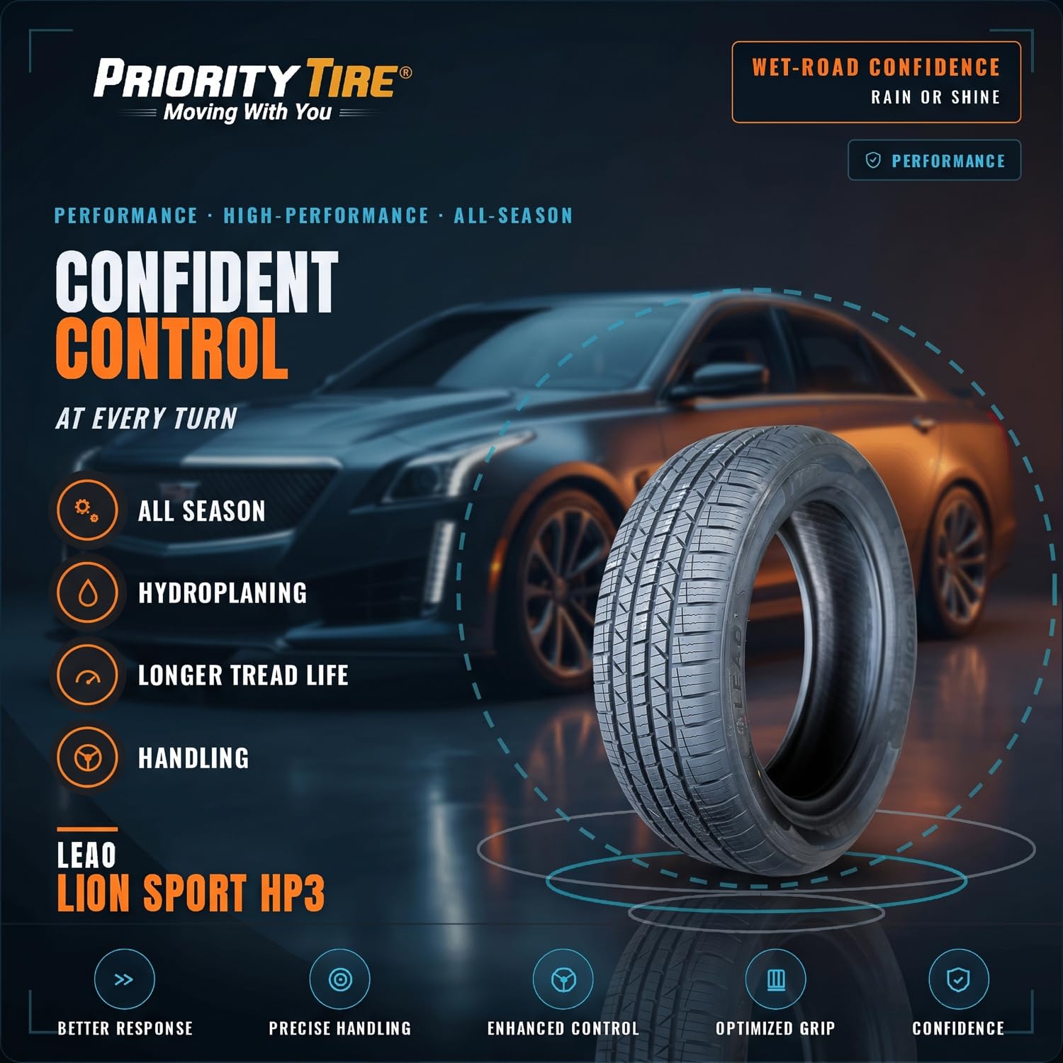 Amazon.com: Leao Lion Sport HP3 235/65R17 104H BSW : Electronics